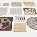 Floor tile carpet 3d model