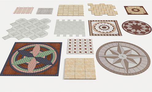 Floor tile carpet 3d model