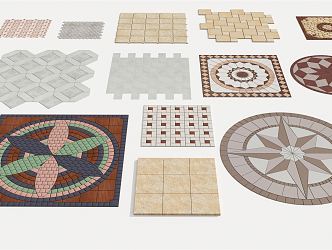 Floor tile carpet 3d model