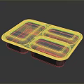 Three Compartment Food Storage Container With Secure Lid For Meal Organization