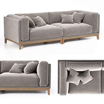 Modern double sofa 3d model