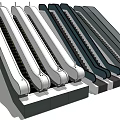 Modern Elevator Mall Escalator 3d model