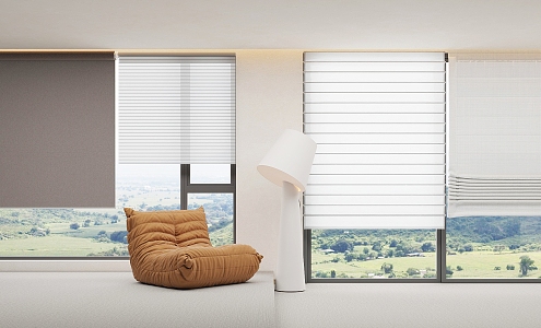 curtain roller blinds venetian blinds folding blinds 3d model