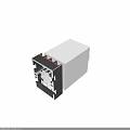 White Electrical Control Device With Transparent Knob Green Indicator And Terminal Blocks