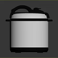 Stainless Steel Electric Pressure Cooker Silver Black Design Modern Kitchen Appliance With Handle And Lid