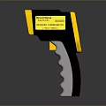 Handheld Non Contact Infrared Thermometer With Yellow Black Design And Digital