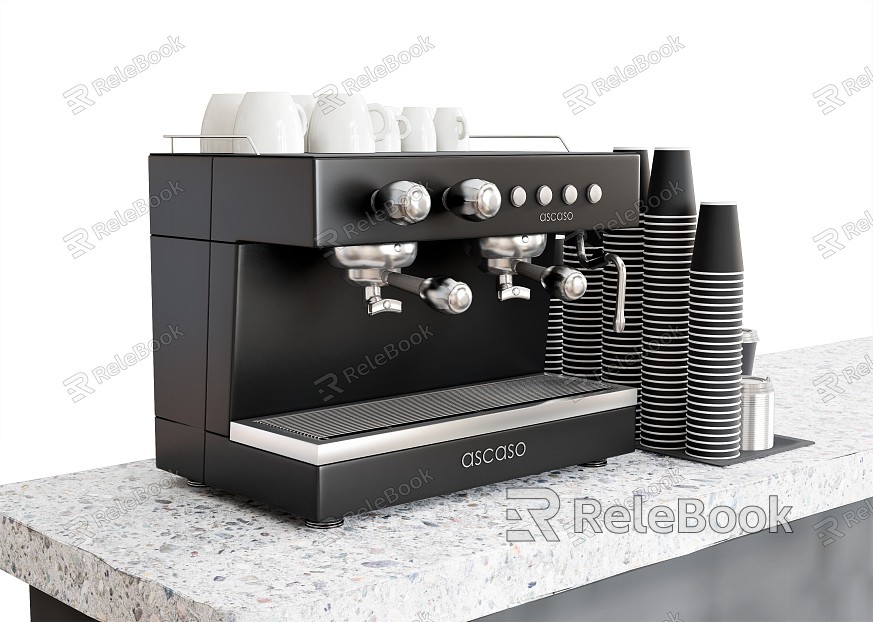 Modern coffee machine semi-automatic coffee machine coffee cup model