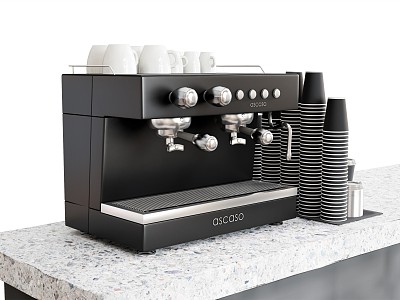 Modern coffee machine semi-automatic coffee machine coffee cup model