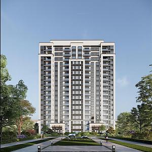 Modern Residential Building High-rise Residential Building 3d model