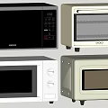 Modern Kitchen Appliances Including Microwave Ovens And Toaster Ovens In Various Colors