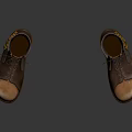 Classic Brown Leather Boots Featuring Lace Up Design And Shiny Toe For Daily Wear