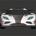 White Sports Car With Carbon Fiber Details Red Accents And Sleek Design