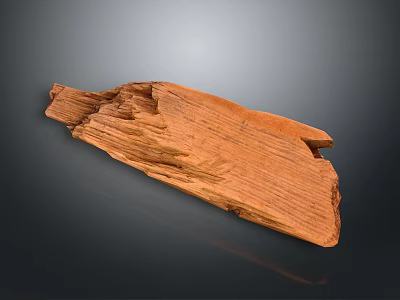 Natural Rustic Wood Slab With Intricate Grain And Textured Surface For Decorative Use 3d model