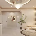 Modern Beauty Hair Salon Interior With Styling Chairs And Elegant Lighting