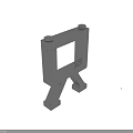 Gray Modern Two Piece Decorative Ornament Set with Frame Design and Stand Structure for Home