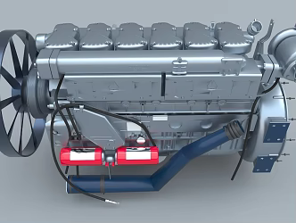 Automotive Engine Equipment 3d model
