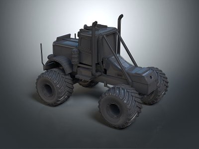 Modern all-terrain vehicle toy car four-wheeler beach car 3d model