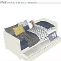 Multiplayer Sofa Card Seat Sofa 3d model