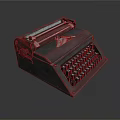 Vintage Black Mechanical Typewriter Classic Design Household Writing Tool With Metal Parts