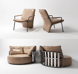 Modern single sofa single chair 3d model