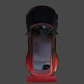 Black And Red Sports Car With Rear Spoiler And Sporty Design