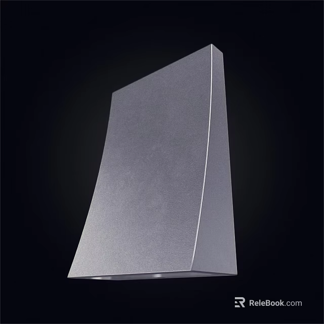 Modern Curved Wall Light With Sleek Metal Design For Interior Home Lighting 3d model 