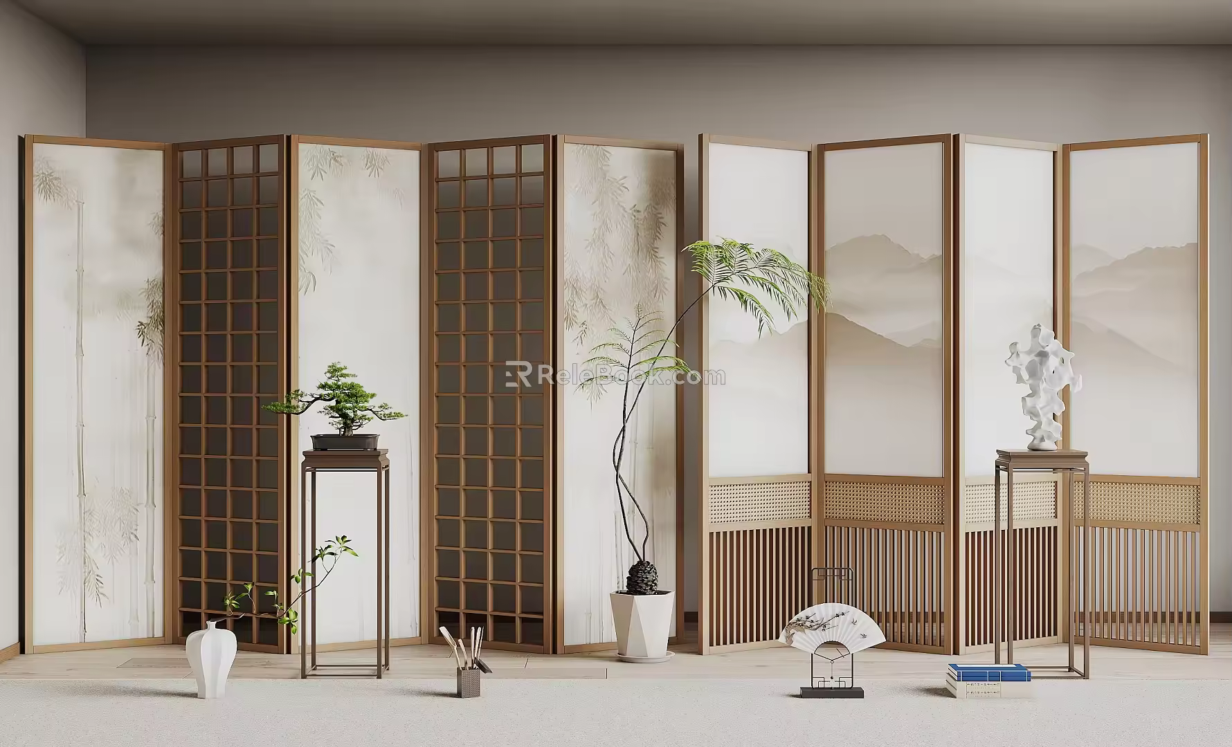 Screen partition 3d model