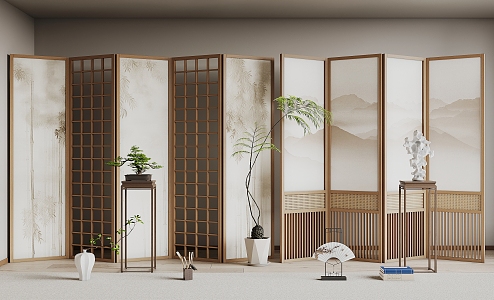 Screen partition 3d model