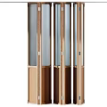 Modern Wooden Sliding Doors With Glass Panels And Frames For Interior Design