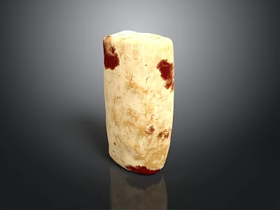Artisanal Food Product With Creamy Base And Red Speckled Pattern 3d model