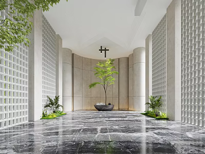 Modern Hall View 3d model