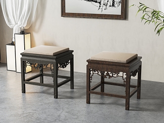 New Chinese Stool 3d model