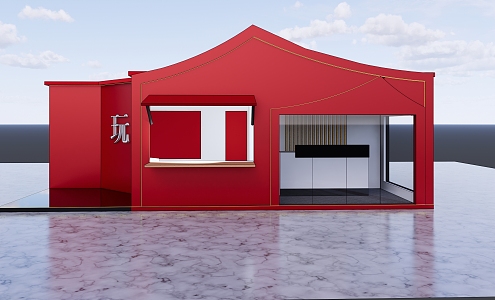 Modern Exhibition Hall 3d model