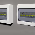 White Switch Panels with Yellow Switches Modern Design for Home Electrical Systems Two Units