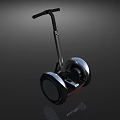 Modern Two Wheeled Self Balancing Scooter With Black Handlebar And Silver Wheels