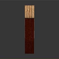 Elegant Light Wood Household Decor Item With Curved Design Red Base