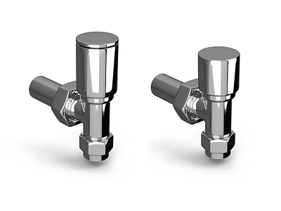 Two Chrome Plated Water Tap Angle Valves For Bathroom And Kitchen Use 3d model
