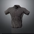 Stylish Striped Short Sleeve Shirt With Classic Collar For Daily Use