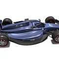 Blue F1 Race Car With Sleek Aerodynamic Body And Large Wheels
