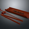 Wooden Chopsticks And Tray Set For Daily Dining Table Use