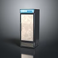 Upright Frozen Drinks Display Cooler With Transparent Door And Metal Finish