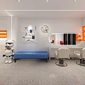 Modern Beauty Hair Salon Interior with White Styling Chairs Large Mirrors and Sleek Lighting