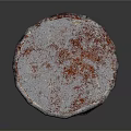 Rusty Metal Barrel With Weathered Surface And Cylindrical Shape