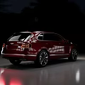 Bentley Red Luxury SUV With Shiny Surface And Display Platform Design