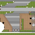 Beautiful Roof Garden Design With Green Plants Wooden Deck And Outdoor Seating