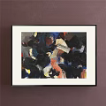 Modern abstract painting simple 3d model