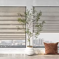 Modern Roman Curtain Curtain 3d model