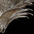 Elegant Crystal Chandelier With Layered Petal Design And Transparent Glass for Modern Interior Decor