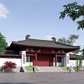 Chinese-style ancient public buildings 3d model