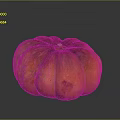 Single Textured Orange Pumpkin With Glossy Finish On Dark Background For Household Decor